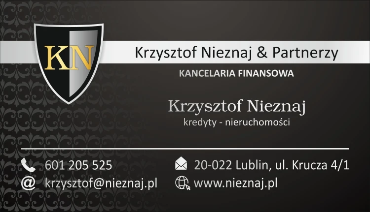 Projekt wizytówki kancelarii finansowej