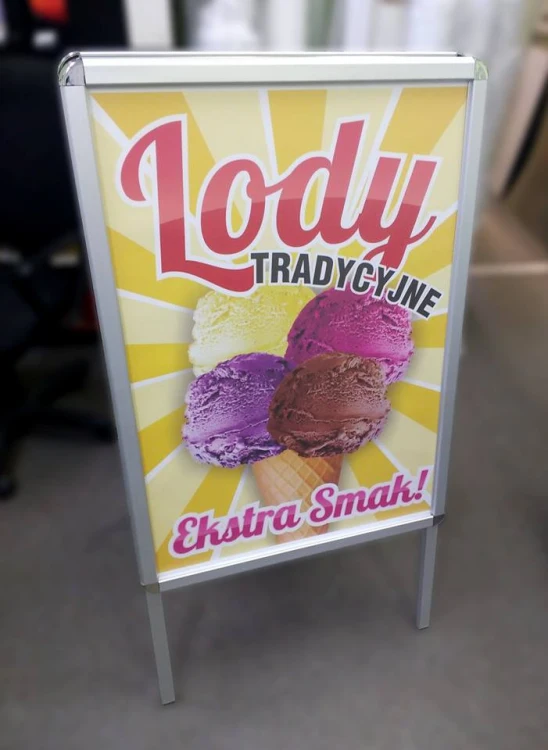 Potykacz reklamowy z kolorowym wydrukiem